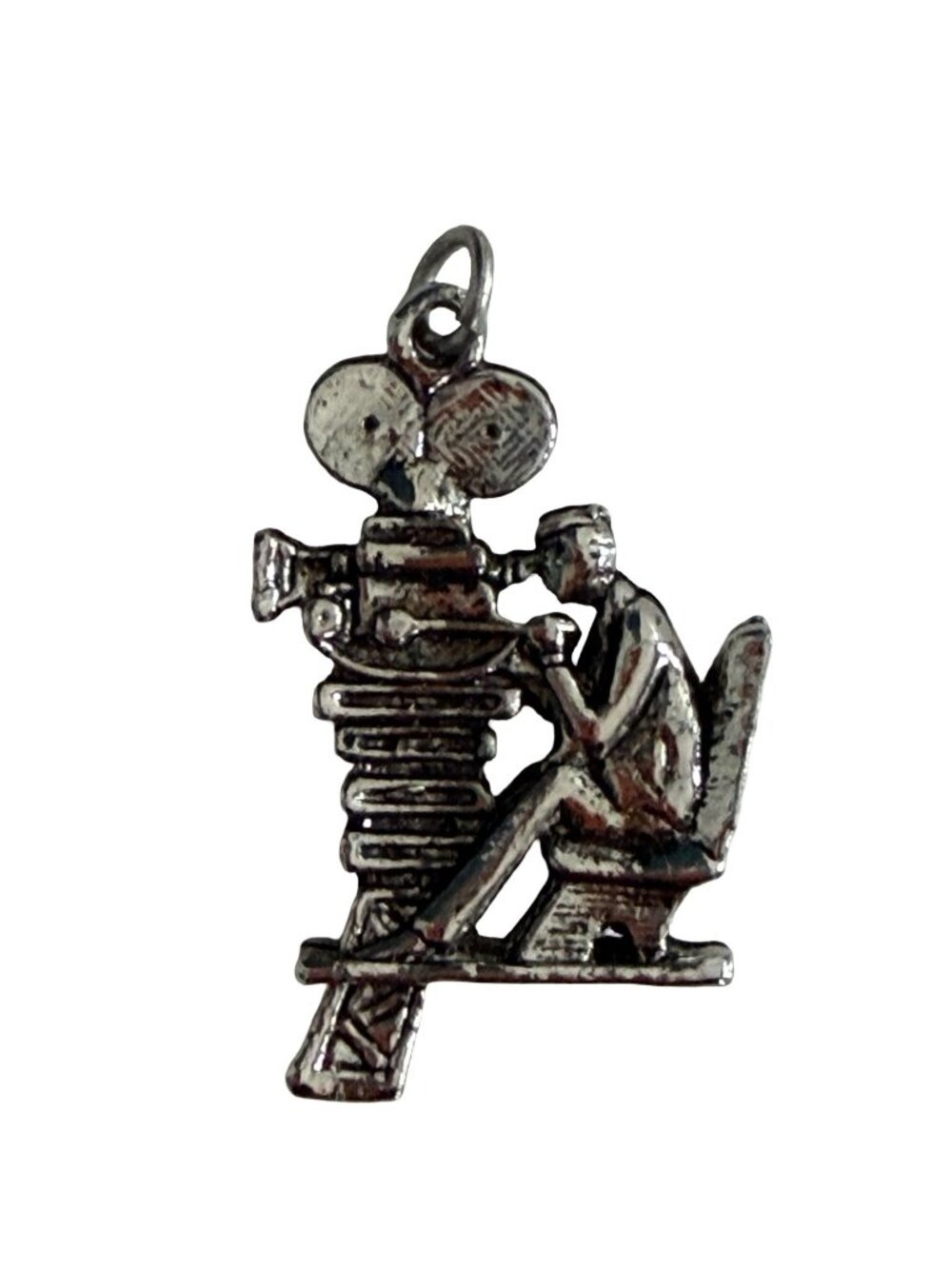 Vintage Universal Studios Cameraman Movie Camera Charm Pendant
